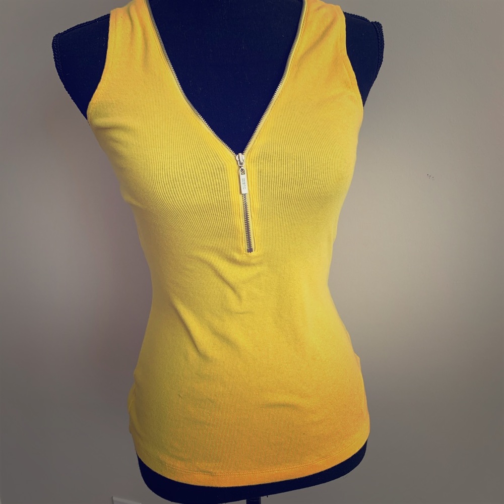 Guess Yellow tank with zipper